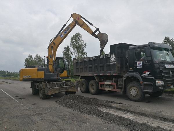 [La Iniciativa de la Franja y la Ruta] El clúster de excavadoras de XCMG ayuda a la Construcción Infraestructural de Bangladesh